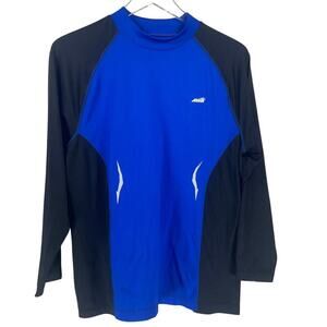 Avia Boys Long Sleeve Blue Black Compression Shirt Size M